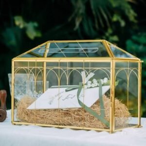 Vintage Brass Geometric Terrarium